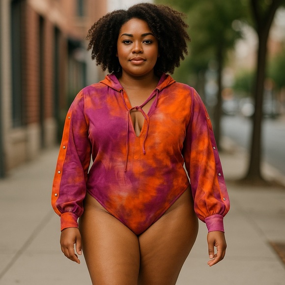 Tie Dye Bodysuit Hoodie Sweater
New - Picture 1 of 8